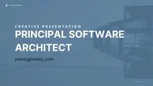 A professional Enterprise Software Solutions illustration representing the role of a Principal Software Architect, responsible for designing and overseeing software systems.